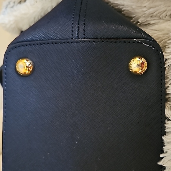 MICHAEL KORS Navy Blue Jet Set Polka Dot Scarf Tote Bag - Picture 16 of 16